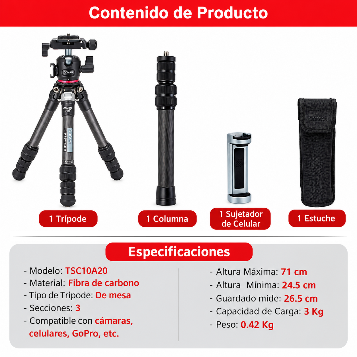 Tripode TSC10A20 - Imagen 2